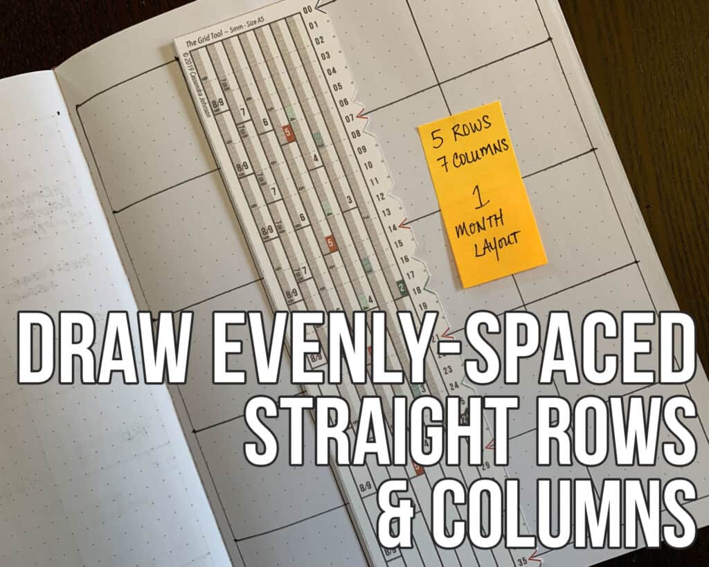 Draw Evenly-Spaced Straight Rows and Columns - Grid Tool on notebook