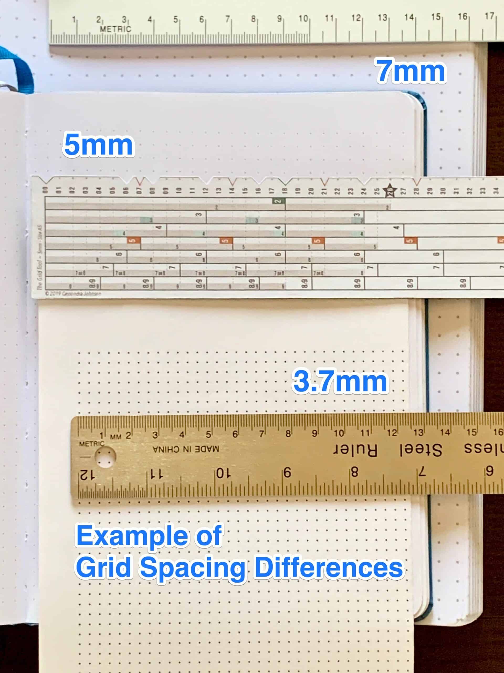DIY GRID SPACING RULER FOR BULLET JOURNALS - Easy way to divide page into  rows and columns 