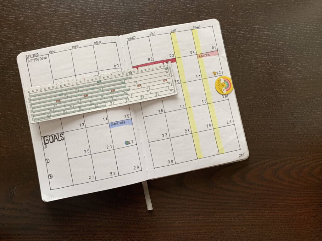 hero image The Grid Tool smarter spacing ruler on a 2 page monthly spread
